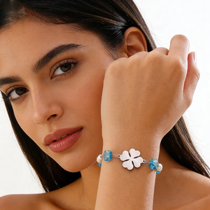 High Quality Wind Flower <b>Beaded</b> <b>Bracelet</b> 304 Stainless Steel Material Petal Three Dimensional Design <b>Bracelet</b> <b>for</b> Women - Product Image 1