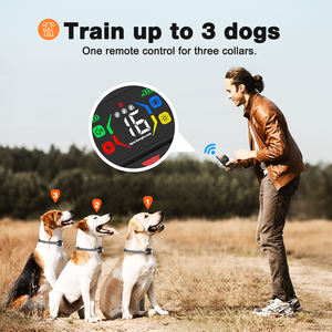 3 Control de perro IPX6 Collar de entrenamiento de perro remoto impermeable Vibración de sonido Collar de descarga eléctrica con luz LED - Product Image 4