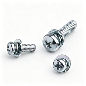 Vis combinée à tête cylindrique cruciforme en acier au carbone GB9074.8 de qualité supérieure, avec rondelle de sécurité à ressort et rondelle plate, fournie directement par l'usine - Product Image 6