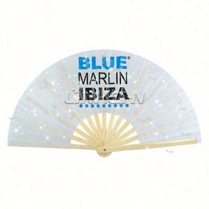 Nuevo Abanico Plegable Grande de Bambú con Logotipo Personalizado, Portátil, para Baile, Regalo para Festivales, Técnica Pintada - Product Image 4