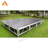 Podium de plate-forme d'étape en aluminium d'affichage de botte d'éclairage d'étape ronde d'événement mobile portatif