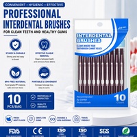 Brosse interdentaire professionnelle OEM/ODM en gros, à poils souples, pour orthodontie, brosse à espaces interdentaires, cure-dents à fil dentaire, nettoyant buccal