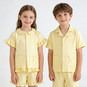Set Pigiama di Alta Qualità per Bambini, Due Pezzi a Maniche Corte, Pigiama Estivo con Volant per Bambini e Bambine - Product Image 2