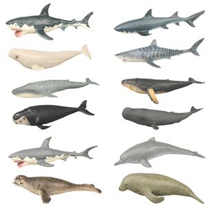 Tiburón blanco de juguete de plástico de PVC para niños, ballena realista, animales de Mar, de peluche, alta calidad - Product Image 6