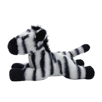 Peluche Zèbre Réaliste Adorable, Jouet en Coton PP Doux, Poupée en Peluche avec Doublure en Maille Moelleuse, Cadeau pour Enfants sur le Thème de la Jungle, Personnalisable OEM, Vente en Gros avec Étiquette