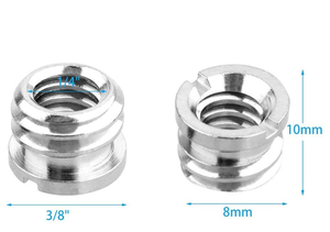 Trépied d'appareil photo <span class=keywords><strong>1</strong></span>/4 "femelle à 3/8" mâle, support léger, adaptateur de filetage avec vis - Product Image 3