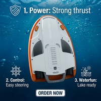 Planche électrique motorisée pour la natation avec batterie à échange rapide, double moteur et hélice sous-marine pour piscine, océan, lac