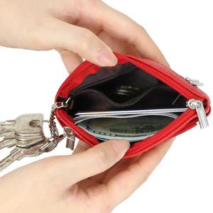AndoBag Genuine Leather Coin Purse Minimalist Short <b>Wallet</b> for Women's Girls Mini Storage Bag with Keychain Bags1678 - Product Image 6
