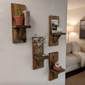 Lámpara de Pared Rectangular Moderna y Duradera, Impresión Digital Creativa, Lámparas de Madera Maciza Personalizadas para Decoración del Hogar, Fácil Instalación - Product Image 3