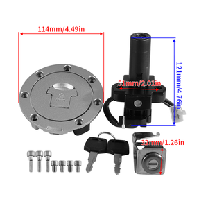 Tappo Serbatoio Carburante con Serratura e Interruttore di Accensione per <span class=keywords><strong>Honda</strong></span> CB750 F2 <span class=keywords><strong>CB</strong></span> Seven Fifty CB1300 - Product Image 5