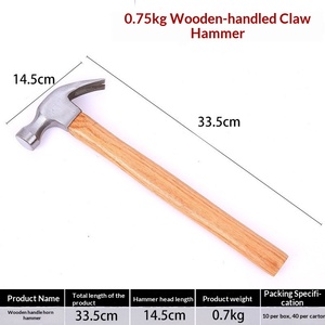 Factory wholesale wooden handle claw hammer wooden handle hammer lifting hammer <b>nail</b> pulling hammer home claw hammer - Product Image 4