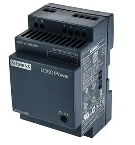 6EP33326SB000AY0 Logo power supply 24 V / 2.5 A stabilised power supply Input 100-240 V AC 6EP3332-6SB00-0AY0 Siemens