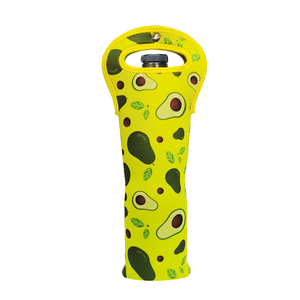 Süblimasyon Baskılı Tek Şişe Şarap Taşıma Çantası, Yalıtımlı Neopren Şarap Şişesi Soğutucu Çantası, Promosyon İçin - Product Image 1