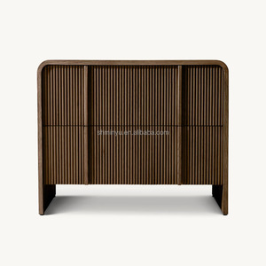 French <strong>High</strong> Quality Solid Oak Wood Bedroom Furniture Nightstands With 2 Drawers <strong>Bedside</strong> <strong>Table</strong> - Product Image 1