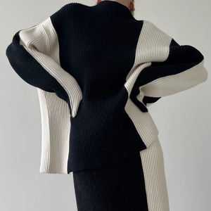 Mode deux pièces ensemble grande taille vêtements d'hiver hauts pour femmes pulls ensembles femmes musulmanes <span class=keywords><strong>robe</strong></span> - Product Image 3