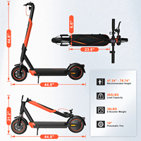 Scooter Eléctrico Plegable para Adultos, Aleación de Magnesio, 500W, 36V, Suspensión Individual, Carga de 120kg, para Uso Diario en el Campus y la Ciudad