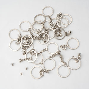 Commercio all'ingrosso 30mm argento metallo moschettone portachiavi parti portachiavi portachiavi catena Modulare anello di salto connettore gioielli risultati componenti - Product Image 5