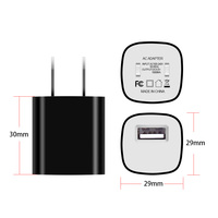 Logo personnalisé Chargeur mural universel 5v 1a Prise UE Adaptateur secteur 10w Chargeur à port USB unique