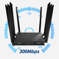 Routeur modem WiFi 6 4G/5G AYS AYS-CPE-8953 Mini USB avec transmission 300 Mbps, 4 antennes, emplacement pour carte