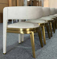 Chaise de salle à manger de luxe italienne, chaise moderne simple avec dossier rembourré pour la maison et l'hôtel