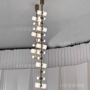 Lustre minimaliste à plusieurs têtes LED pour salon, chambre et escalier - Product Image 2