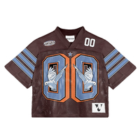 Jersey Olahraga Berkualitas Tinggi, Sublimasi, Mewah, Berbahan Mesh, Model Crop, Jersey Sepak Bola Retro Amerika
