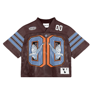 Jersey Olahraga Berkualitas Tinggi, Sublimasi, Mewah, Berbahan Mesh, Model Crop, Jersey Sepak Bola Retro Amerika - Product Image 6