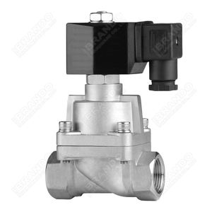 صمام لولبي من الفولاذ المقاوم للصدأ 75 بار بضغط عالي بطريقين مغلق بشكل طبيعي للماء والهواء والغاز <span class=keywords><strong>3</strong></span>/8 بوصة 1/2 بوصة <span class=keywords><strong>3</strong></span>/4 بوصة 1 بوصة 12 فولت 24 فولت 110 فولت 220 فولت - Product Image 1