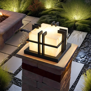 โคมไฟเสาประตูสวนสแตนเลส กันน้ำ IP65 หลอด LED ขั้ว E27 สำหรับตกแต่งภายนอกอาคาร CRI 90 อายุการใช้งาน 50000 ชั่วโมง - Product Image 5