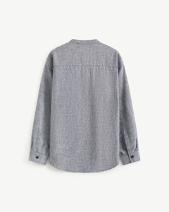 เสื้อเชิ้ตผ้าเดนิมแขนยาวลายกล้วยสำหรับผู้ชายทรงหลวมสวมใส่สบายระบายอากาศได้ดีทุกวันสำหรับฤดูใบไม้ร่วง - Product Image 2