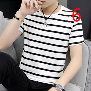 T-shirt 8102 Nuova maglietta in cotone di tendenza a mezza manica per l'estate - Product Image 6