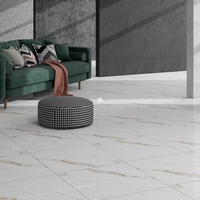 Carreaux de sol en porcelaine effet marbre blanc de haute qualité 600x600 pour l'intérieur, modernes, pour le salon, en gros en Chine
