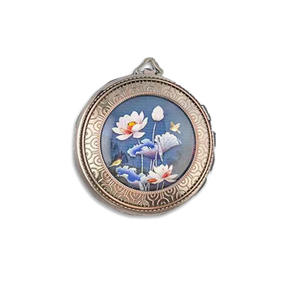 Lecteur MP3 bouddhiste à motif lotus, direct usine, avec récepteur Bluetooth 5.0, appareil audio pour chants, style pendentif, prise en charge carte TF, cadeau de prière - Product Image 1