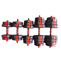 Ensemble d'haltères réglables CooSport Fitness 50 kg, durables, avec poids libres