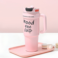 316 grande capacité bouteille d'eau Mac paille Thermos tasse filles haute couleur créative tasse à glace nouveau voyage affaires cadeaux pour Camping