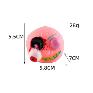 Cadeaux d'Halloween très demandés : Porte-clés Squishy Zombie à yeux qui sortent, jouet doux et étrange à presser - Product Image 5