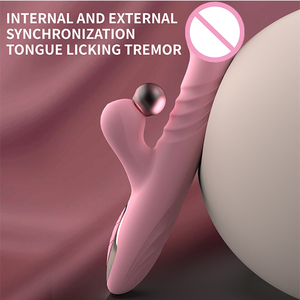 เครื่องนวดสั่นสะเทือนซิลิโคนแบบขายส่งสำหรับนวดผ่อนคลายทั่วร่างกาย หัวคู่ กระตุ้นจุดจี สำหรับผู้หญิง เครื่องช่วยสำเร็จความใคร่ทางช่องคลอด ของเล่นทางเพศสำหรับผู้ใหญ่ - Product Image 5