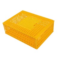 Grande cage de transport en plastique à trois portes pour volailles, canards, poulets de chair et poulets de basse-cour