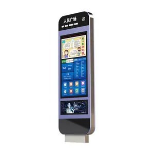 Support de sol extérieur écran tactile équipement publicitaire arrêt de bus signalisation numérique avec caisson lumineux publicitaire
