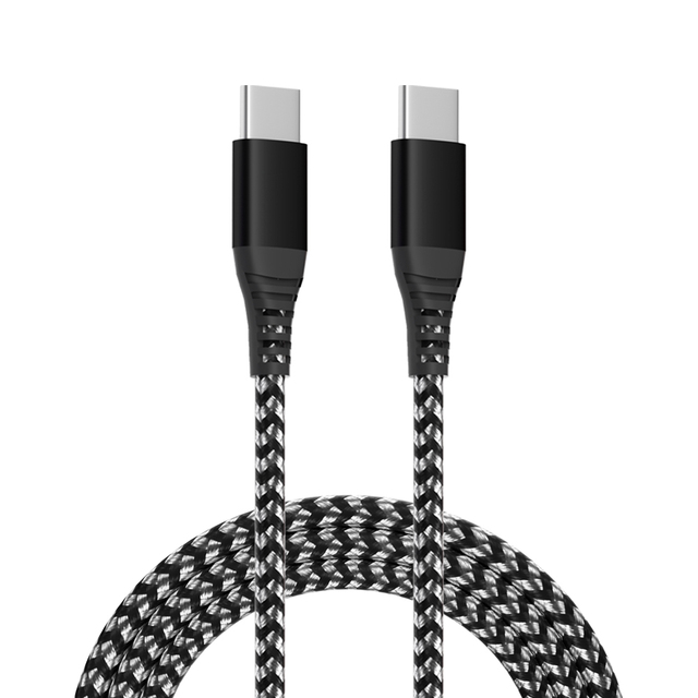 Custom 3A 60W Nylon Braided USB C to C Charge Cable