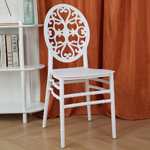Chaise de banquet empilable en plastique durable à dossier haut pour les mariages en plein air, les événements, les fêtes, l'utilisation dans le salon - Product Image 2
