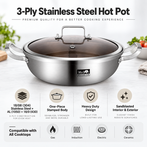 Panela Térmica Yin Yang de Aço Inoxidável Reforçada com 3 Camadas e Compartimentos Duplos para Caldos Picantes e Suaves - Product Image 4