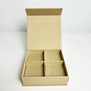 Caja de ropa de cartón rígido de lujo personalizada beigeGift Packaging Cosmético <span class=keywords><strong>dos</strong></span> <span class=keywords><strong>piezas</strong></span> tapa y caja base con lino - Product Image 4
