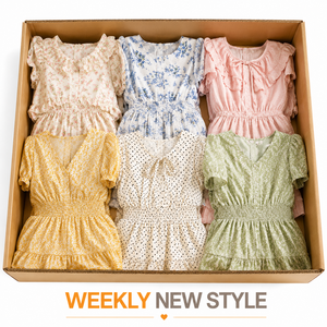 Vestidos Casuales de Alta Calidad al por Mayor, Surtido de Diseños Variados para Mujer, Estilos Aleatorios de Temporada de Verano, Lote para Uso Diario - Product Image 1