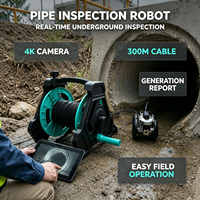 Robot d'inspection de canalisations d'égouts 4K HD avec caméra de levage réglable pour la détection de tuyaux municipaux et industriels