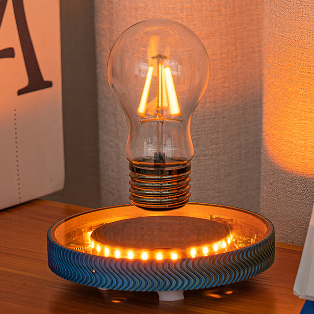 Modern Magnetic Levitating Light Bulb | Floating Plug-in Decorative Lamp with Warm White LED Glow for Bedroom Decor & Gift Idea