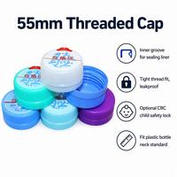 Bouchon à vis écologique à large ouverture 30mm 45mm 55mm pour bouteille d'eau minérale en PET avec joint d'étanchéité en feuille de LDPE de qualité alimentaire anti-fuite