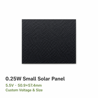 Panel Surya Mini SMT IP68 Tahan Air ETFE 0.25W 0.3W 0.5W 1W 5V 6V Efisiensi Tinggi Sunpower Sel Surya Kecil untuk Lampu Taman
