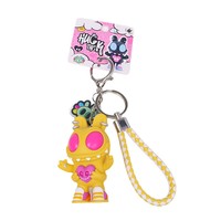 Porte-clés interactif en forme de lapin - Jouet fantaisie lumineux et sonore sensible au toucher - Pendentif original en gros
