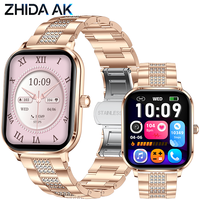 Nouvelle montre connectée AK108 AMOLED pour femmes, ultra-fine 1,82 pouces, fréquence cardiaque, tension artérielle, oxygène sanguin, Bluetooth, appels, podomètre, suivi du sommeil ODM